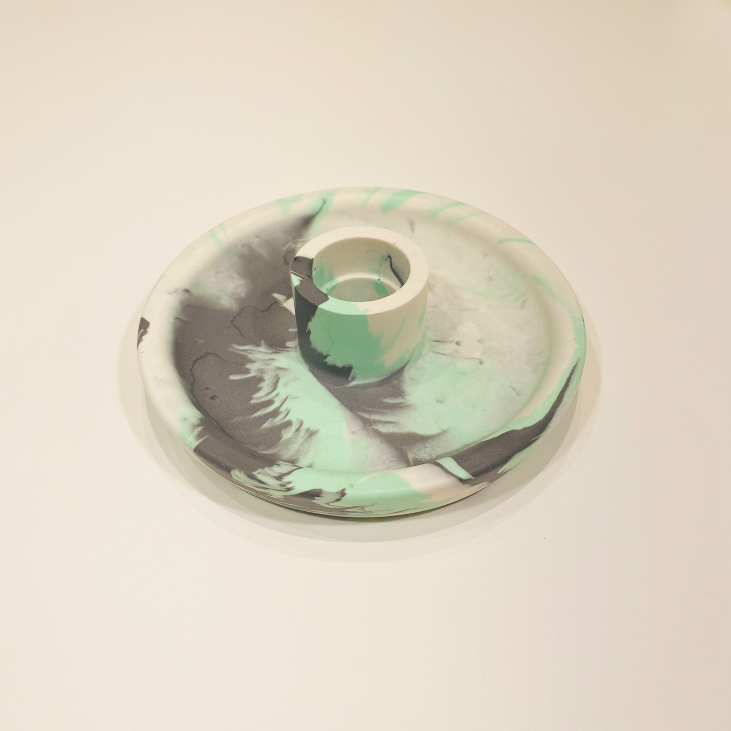 Candleholder Mint Swirl