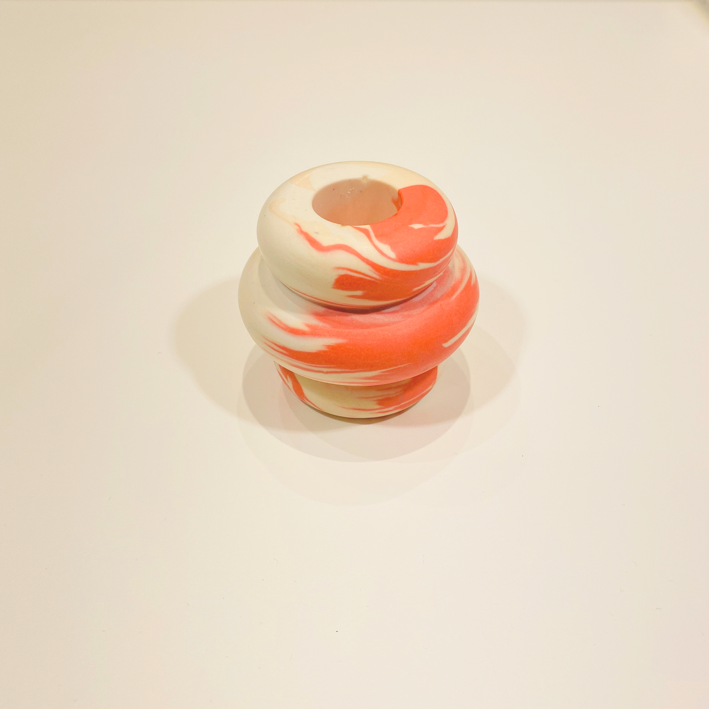 Candleholder Orange Swirl