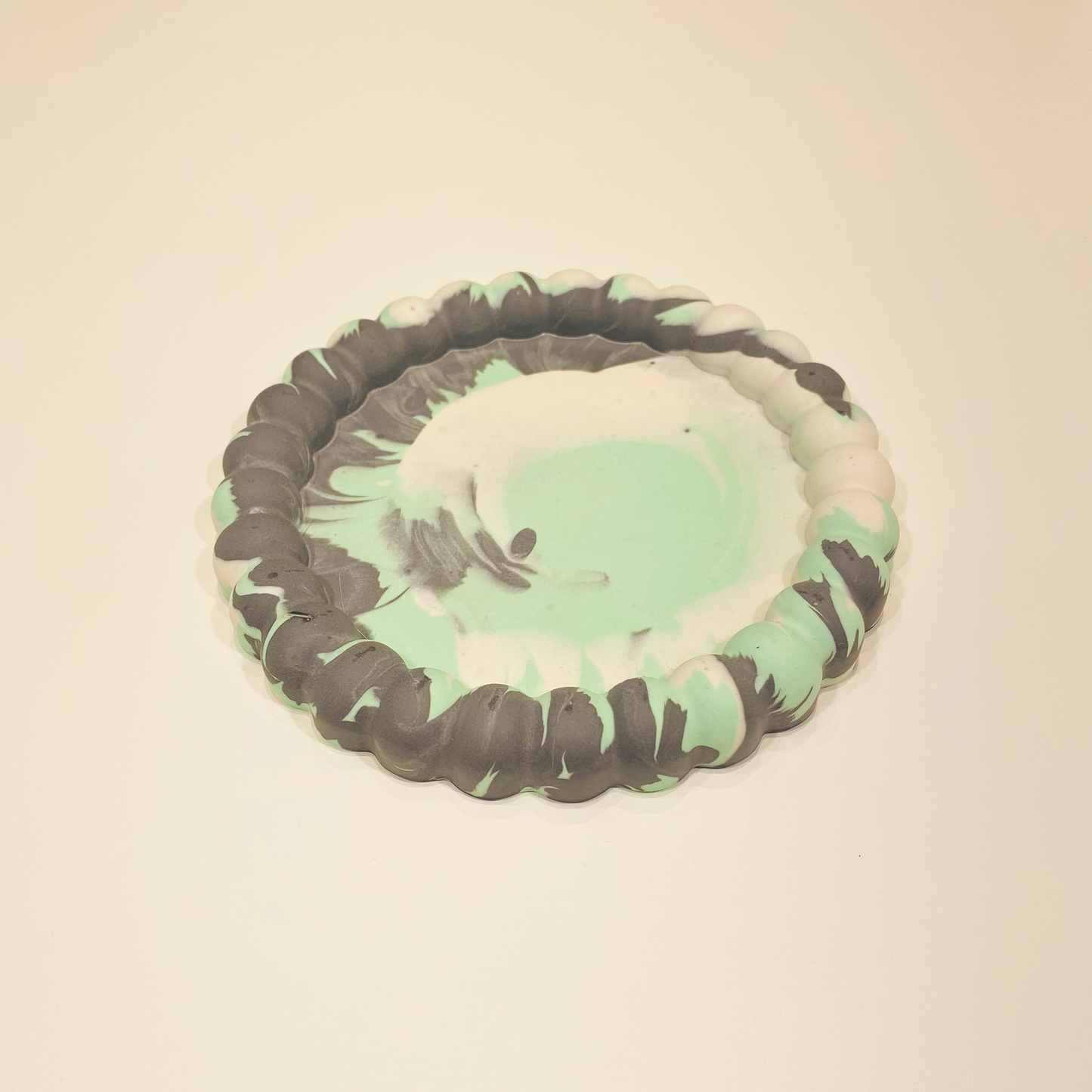 Round Tray Mint Swirl