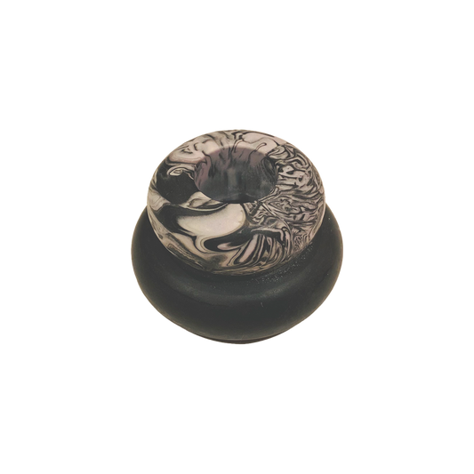 Candleholder B&W Swirl