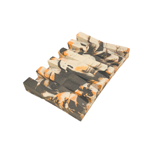 Soap Holder Orange Swirl