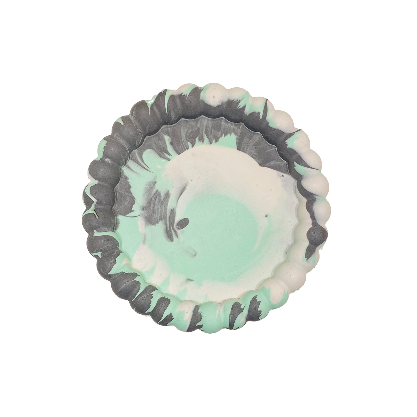 Round Tray Mint Swirl