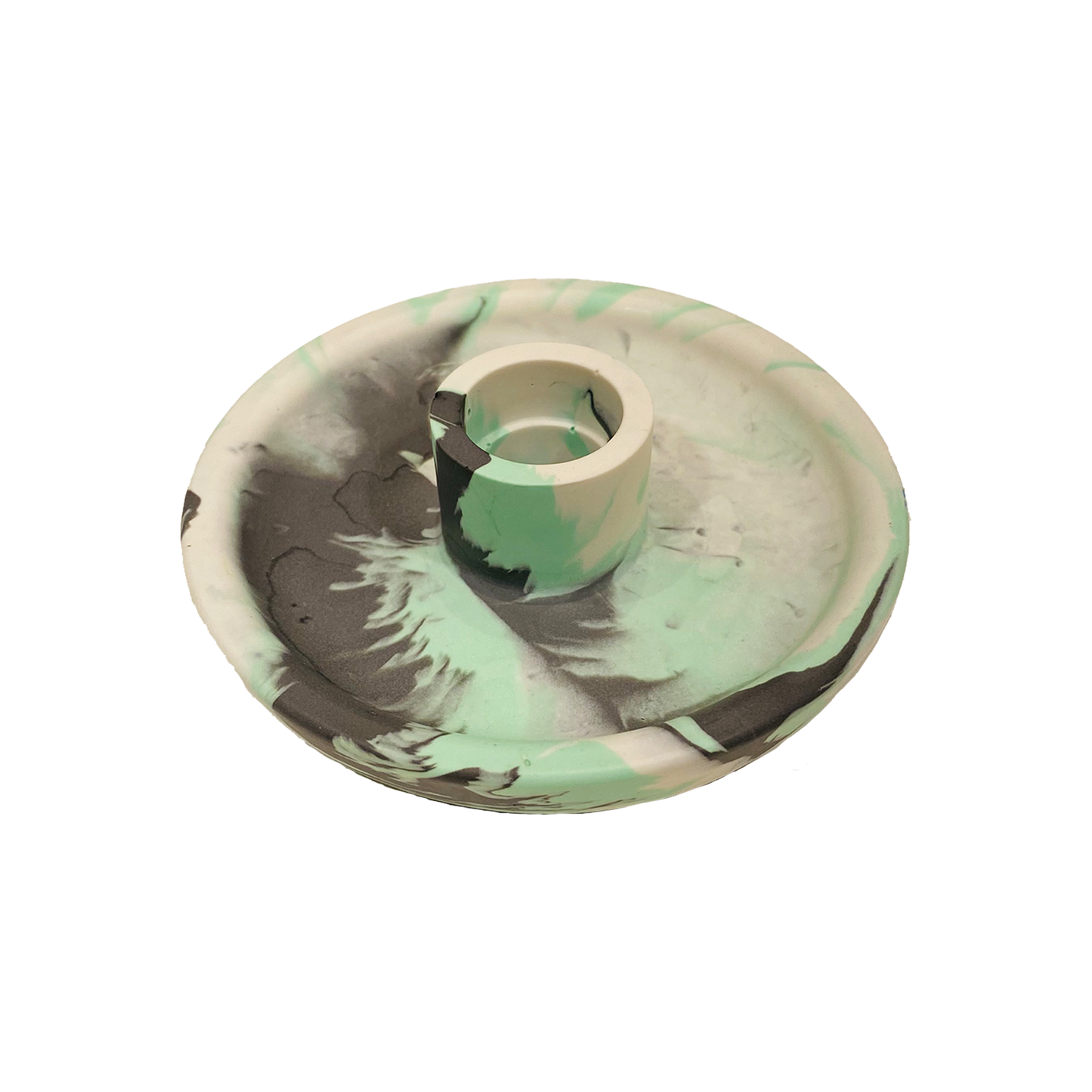 Candleholder Mint Swirl