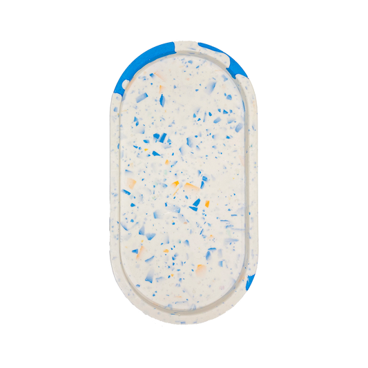 Tray White Blue