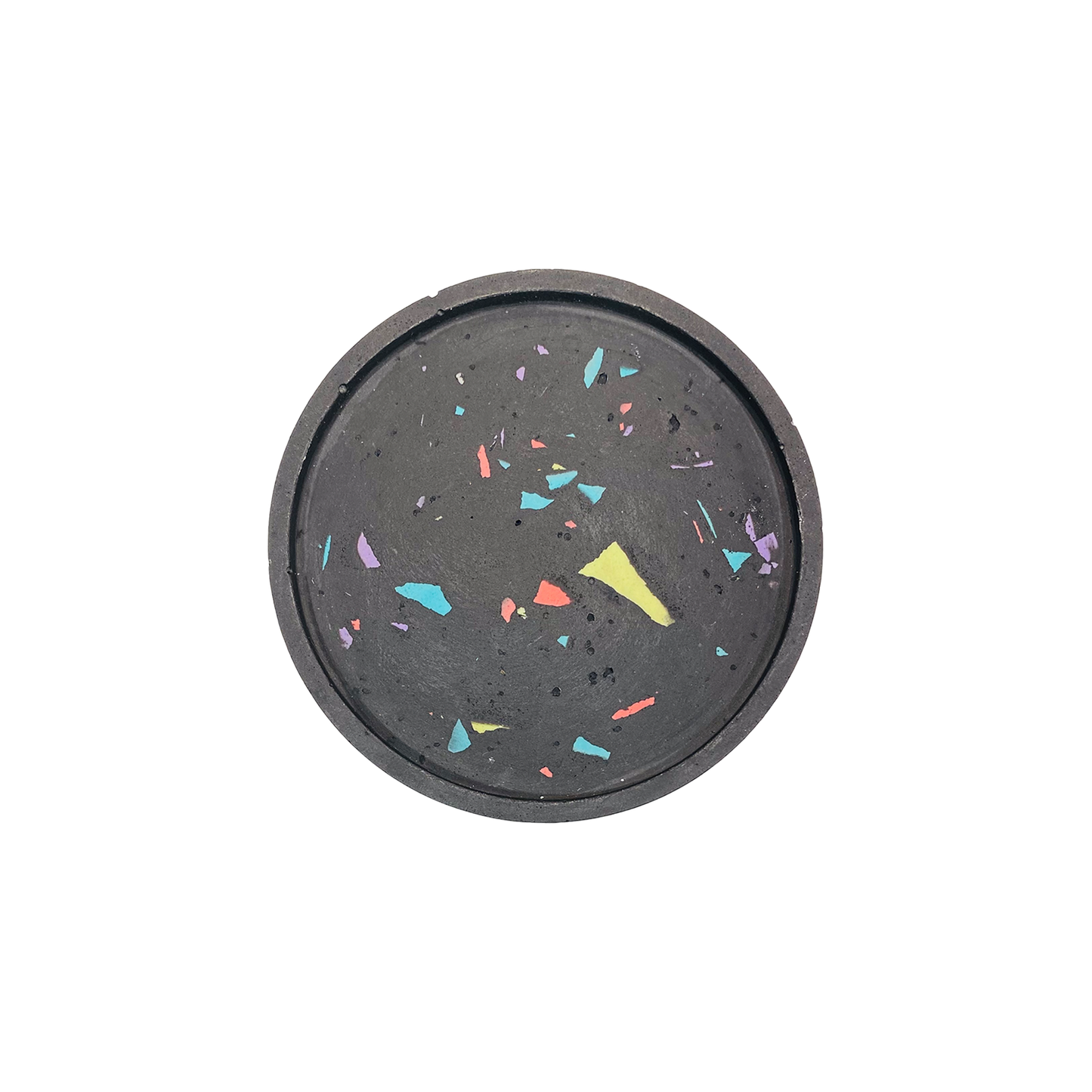 Round Tray Neon Black
