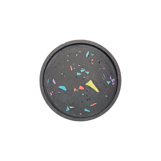 Round Tray Neon Black