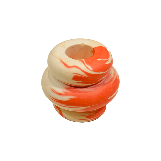 Candleholder Orange Swirl