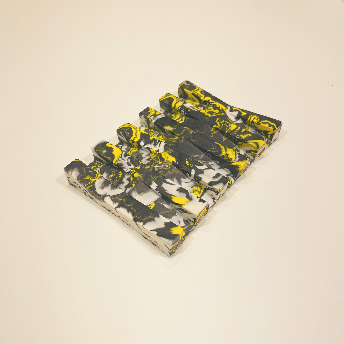Soap Holder Yellow Swirl